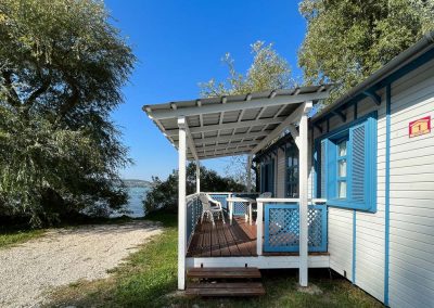 Balaton parti szállás Star mobilház Mirabella Camping terasz