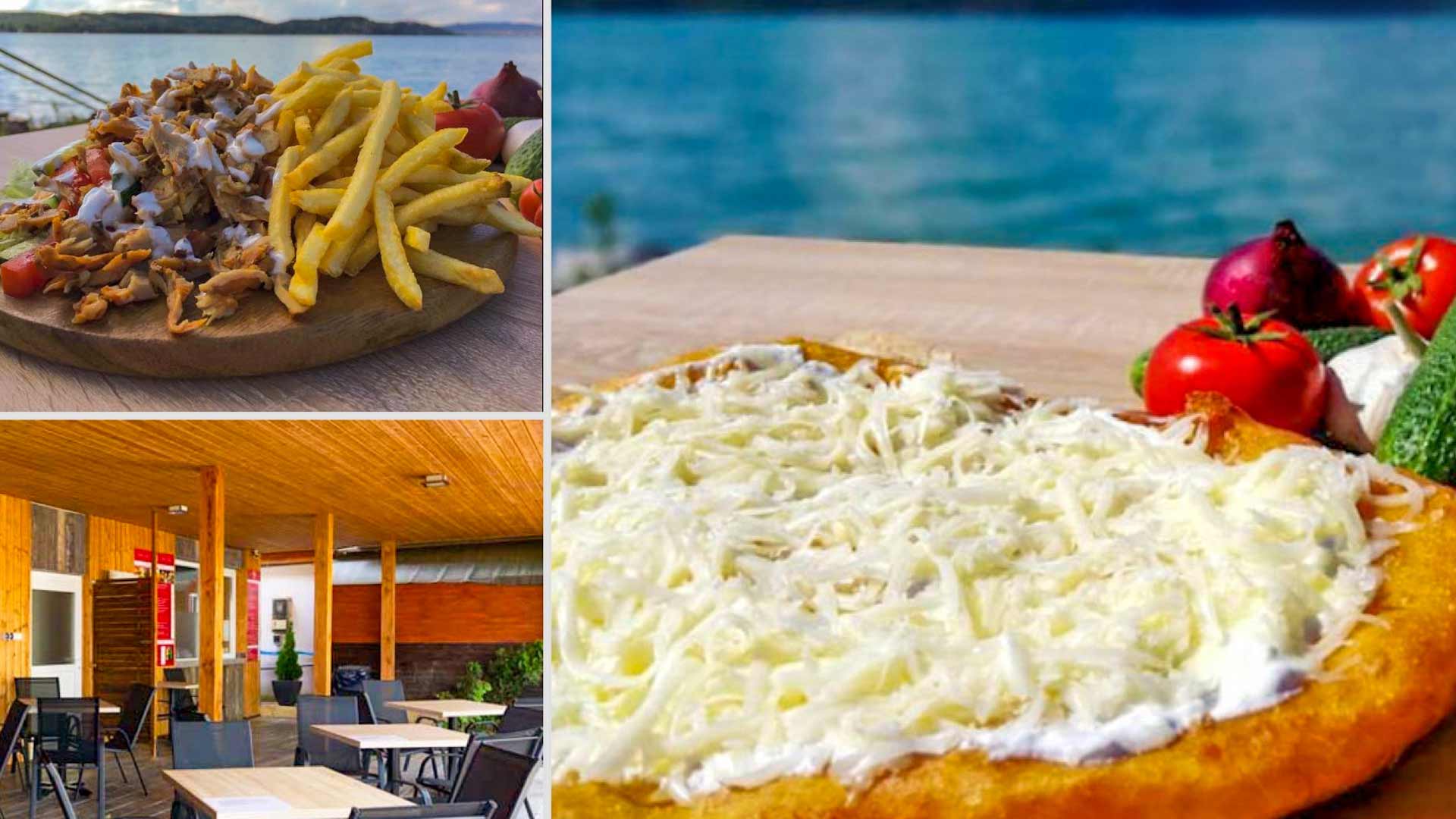Snack bars, restaurant and grocery at Mirabella Camping 6 restaurant Lángosellátó - Mirabella Camping