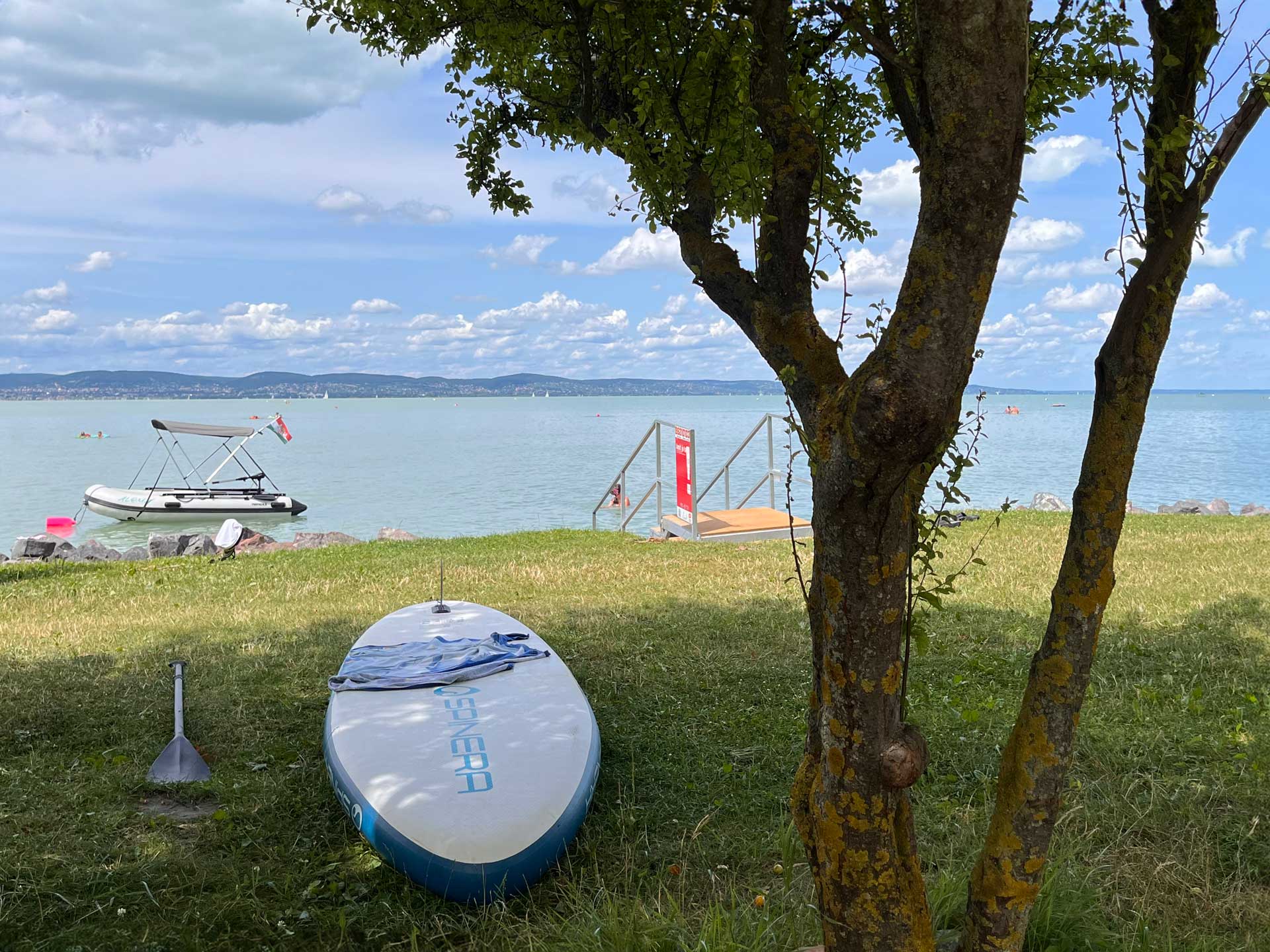 vízparti szállás Balaton Mirabella Camping Zamárdi szörf és SUP